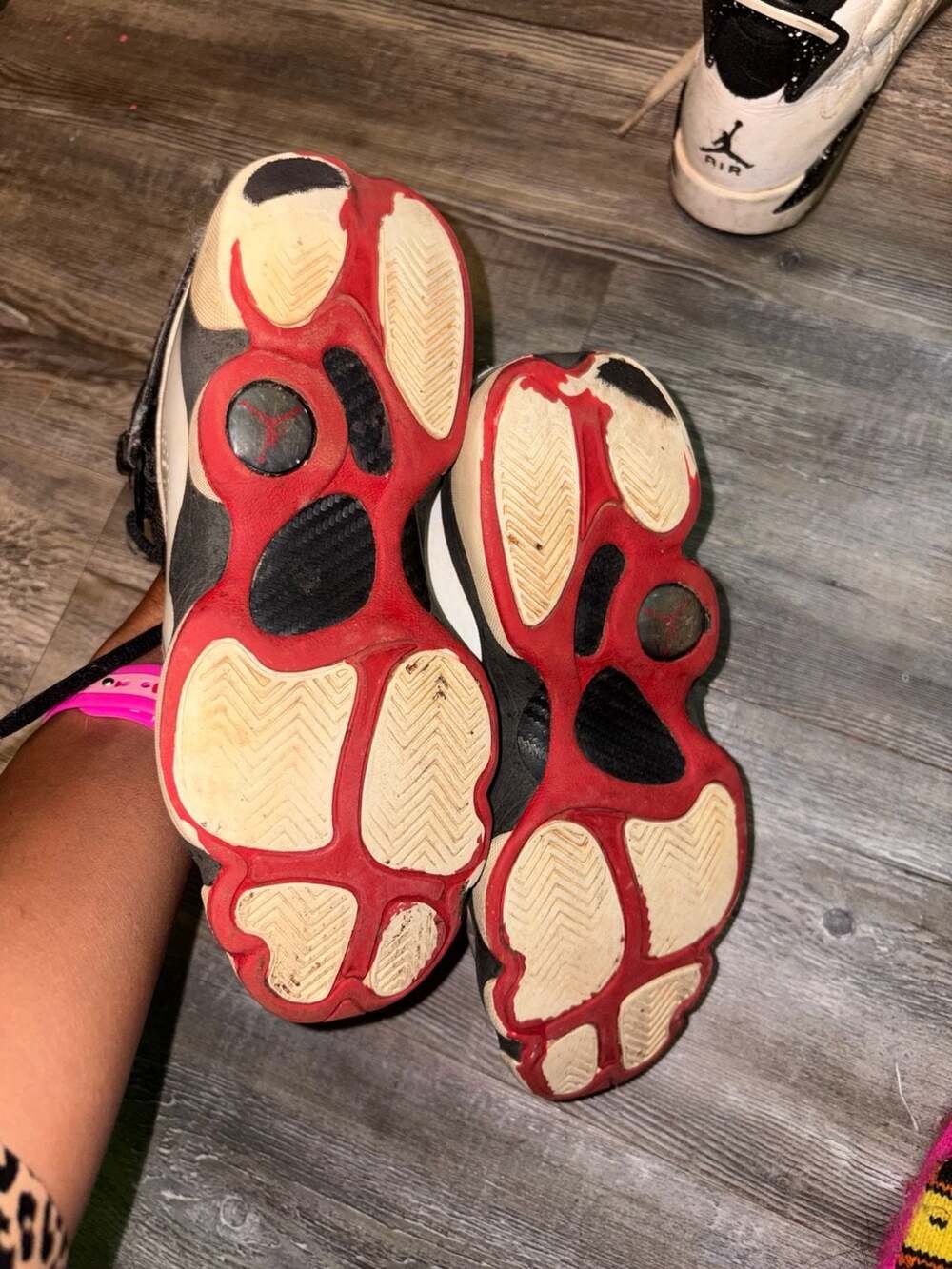 Size 4.5 Y- Jordan 6 Rings Black White Gym Red 2017
